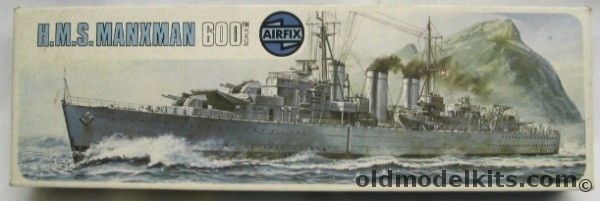 Airfix 1/600 H.M.S. Manxman - Abdiel Class Cruiser/Minelayer, 02203-3 plastic model kit